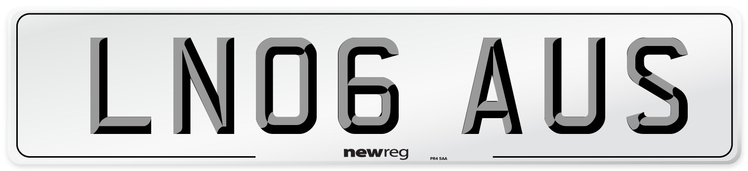LN06 AUS Number Plate from New Reg